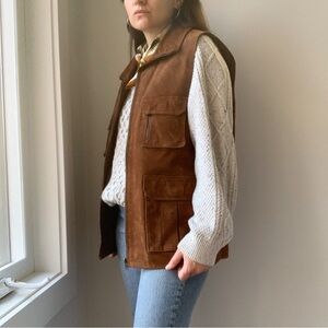 VINTAGE suede utility vest